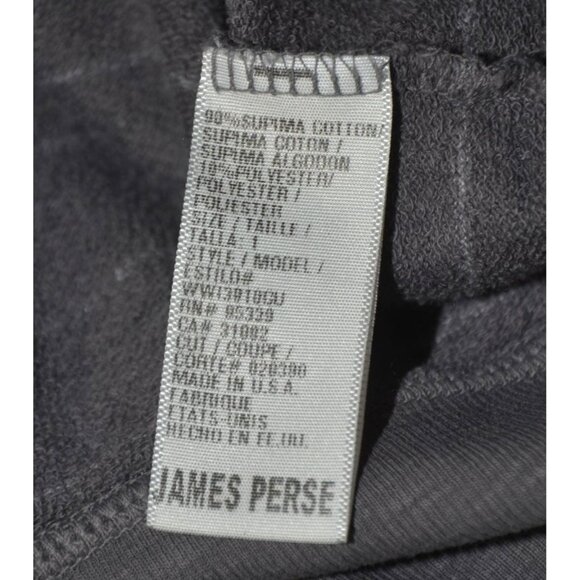 STANDARD JAMES PERSE Size 1 S Gray Stripe Boat Neck Supima Cotton Top Shirt - Picture 8 of 9